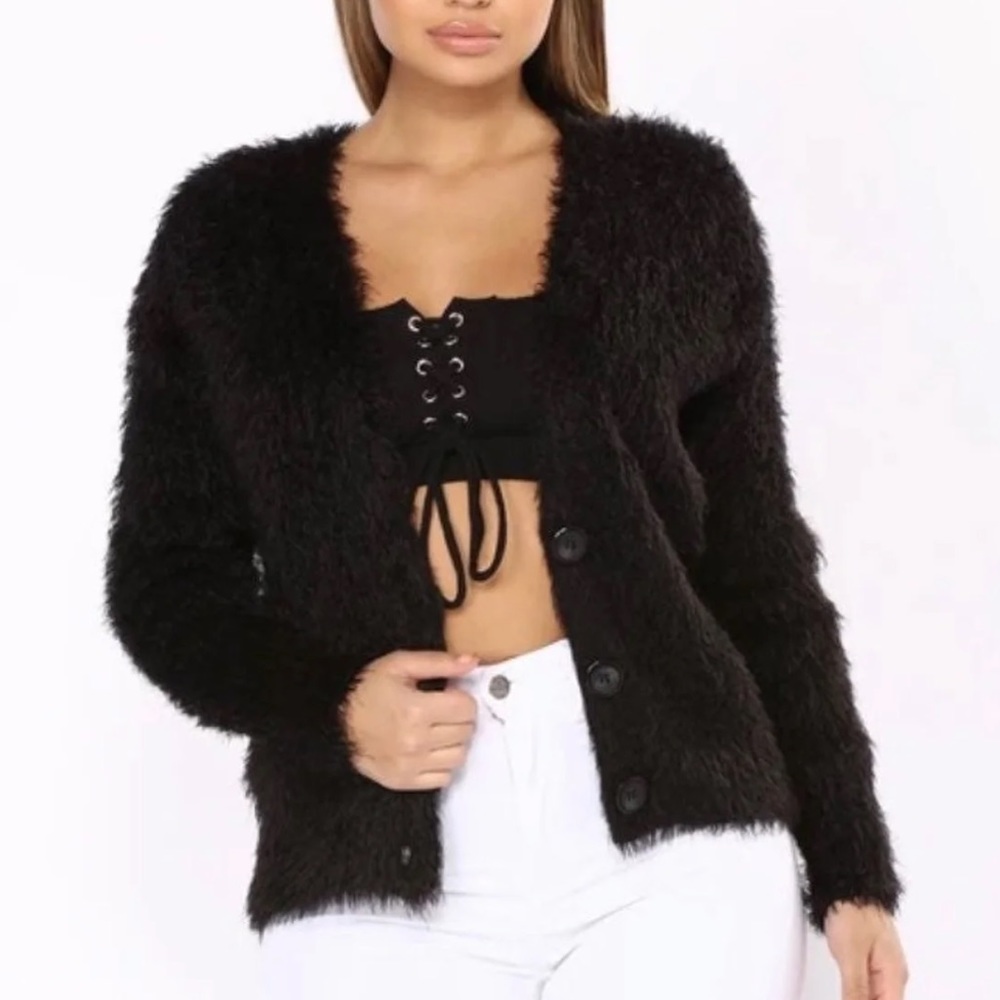 Black soft cozy Cardigan